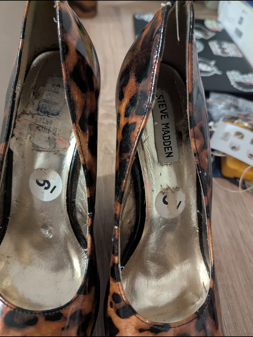 Steve Madden Leopard Print Platform Wedges in Brown and Black